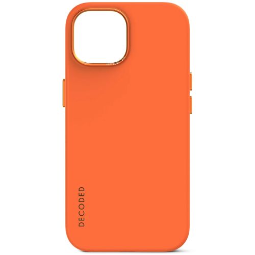 DECODED Silicone Backcover w/MagSafe for iPhone 15 Plus - Apricot Crush