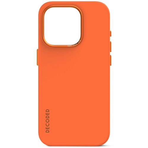 DECODED Silicone Backcover w/MagSafe for iPhone 15 Pro - Apricot Crush