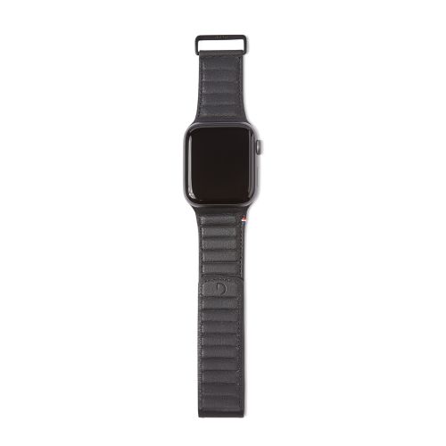 Decoded Leather Magnetic Traction Strap for Apple Watch 42/44/45/49 mm - Black