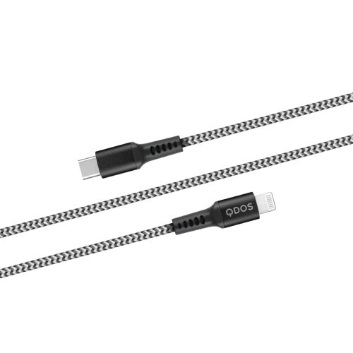 QDOS USB-C to Lightning Woven Cable (1.2 m)