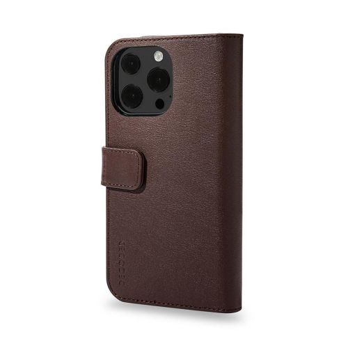 DECODED Detachable Wallet Case iPhone 13 Pro Leather Chocolate Brown