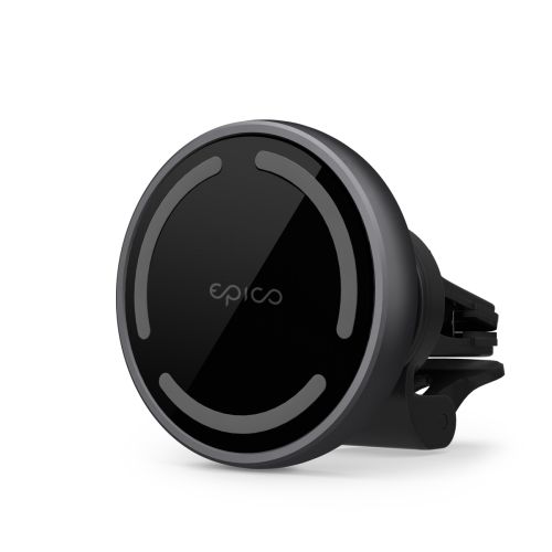 Epico Magnetic Wireless Car Charger (MagSafe compatible) 15W/10W/7,5W + 18W QC space gray