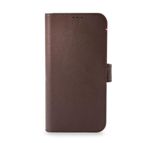 DECODED Detachable Wallet Case iPhone 13 Pro Leather Chocolate Brown