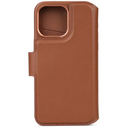 DECODED Leather Detachable Wallet Case w/MagSafe for iPhone 15 Pro Max - Tan
