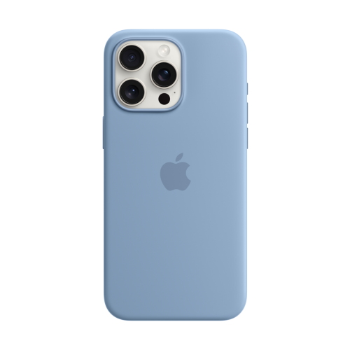 Apple iPhone 15 Pro Max Silicone Case w/MagSafe - Winter Blue