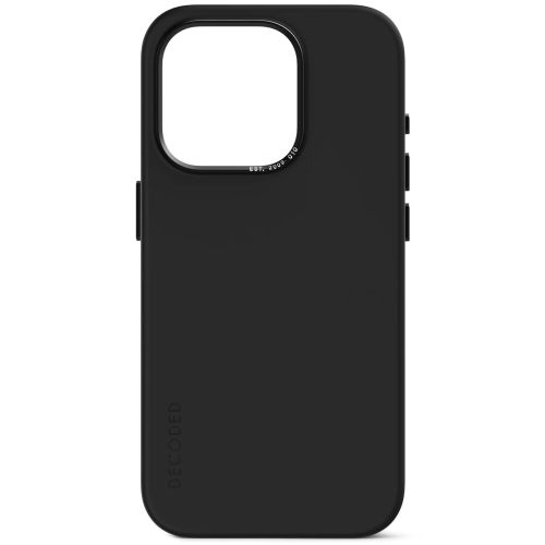 DECODED Silicone Backcover w/MagSafe for iPhone 15 Pro - Graphine Black