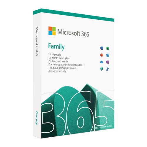 Microsoft M365 Family EuroZone, license term 1 year, 6 TB OneDrive cloud storage