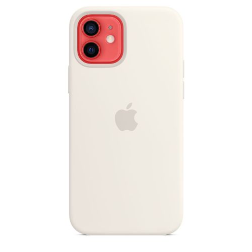 Apple iPhone 12/12 Pro Silicone Case w/MagSafe White